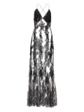 IL VOLO Naya sheer-lace maxi dress - Black