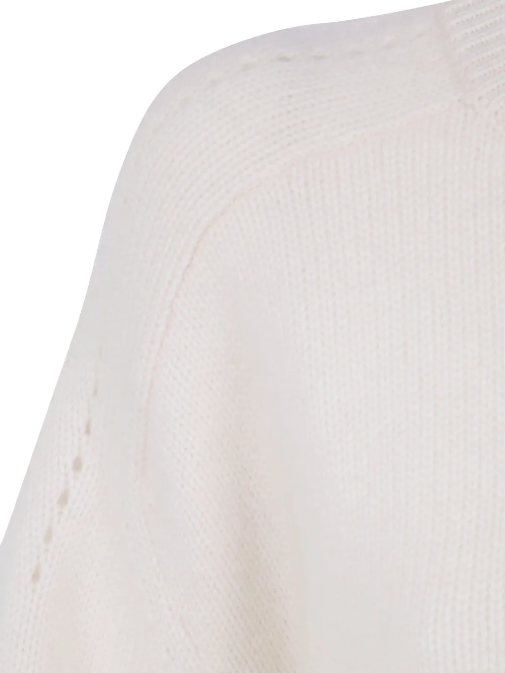 kujten Diane kasjmier trui met ringlets Wit