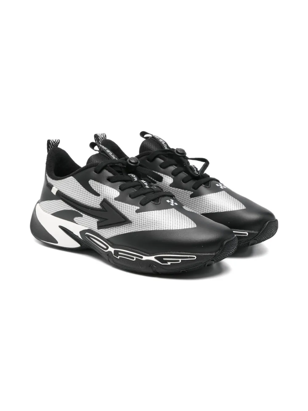 Off-White Kids logo-print sneakers - ブラック Off-White Kids logo-print sneakers - ブラック