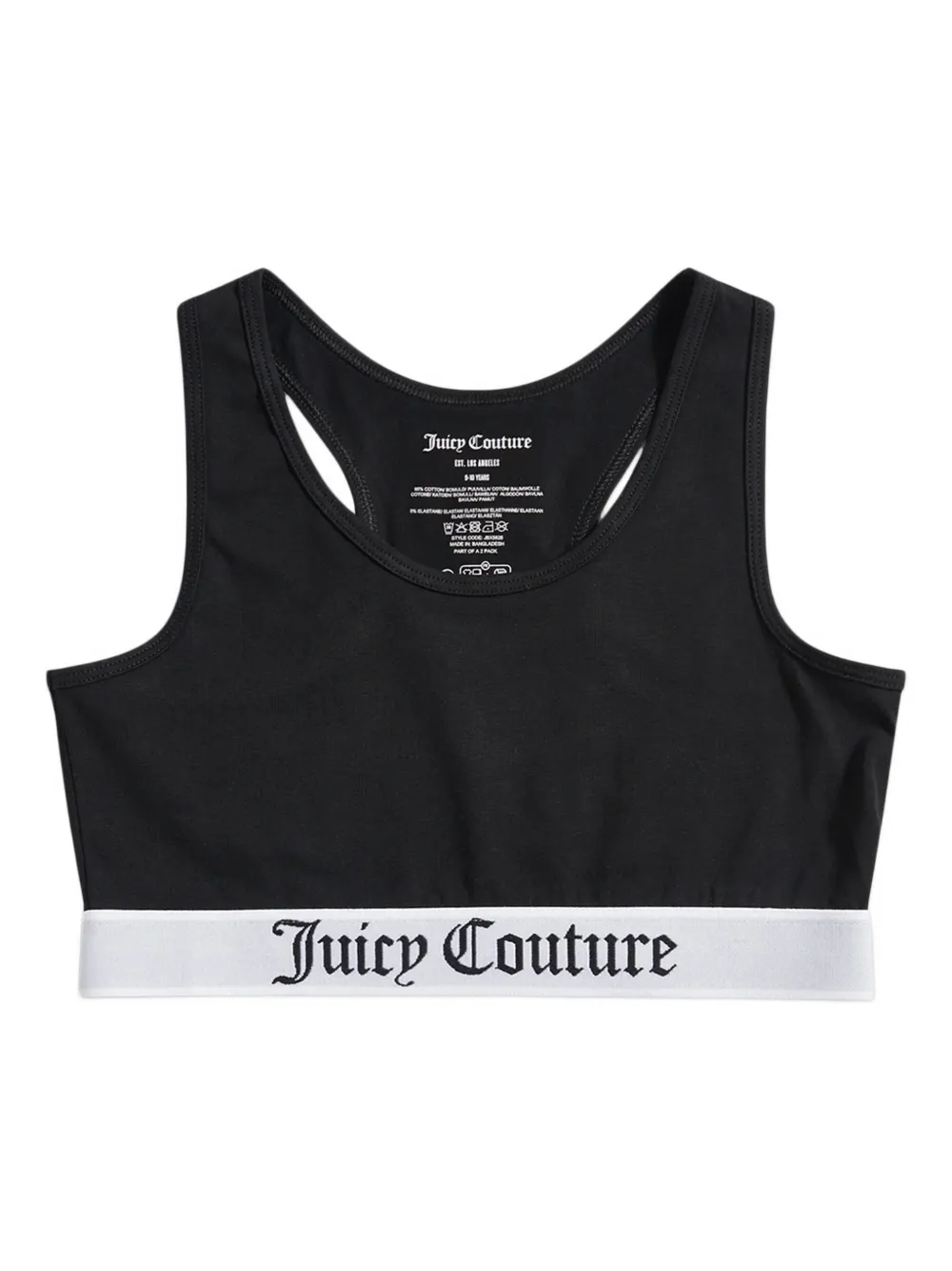 Juicy Couture Kids Bh set met logoband en racerback Zwart