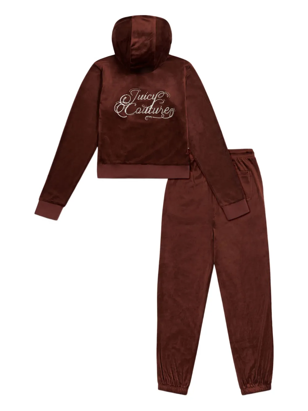 Juicy Couture Kids Trainingspak met verfraaiing Bruin