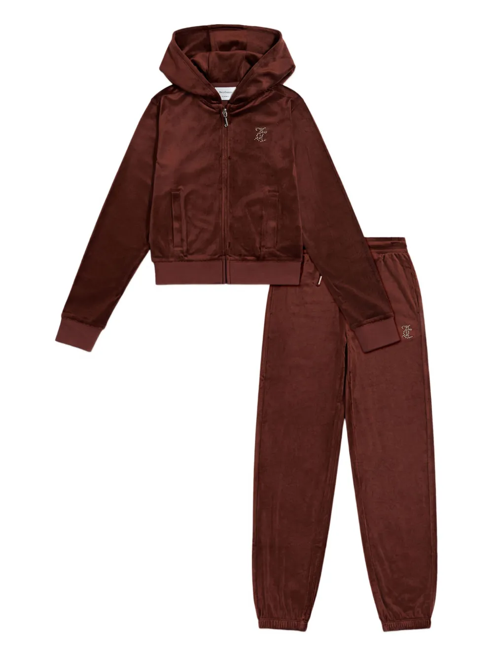 Juicy Couture Kids embellished-detailed tracksuit - Marrone