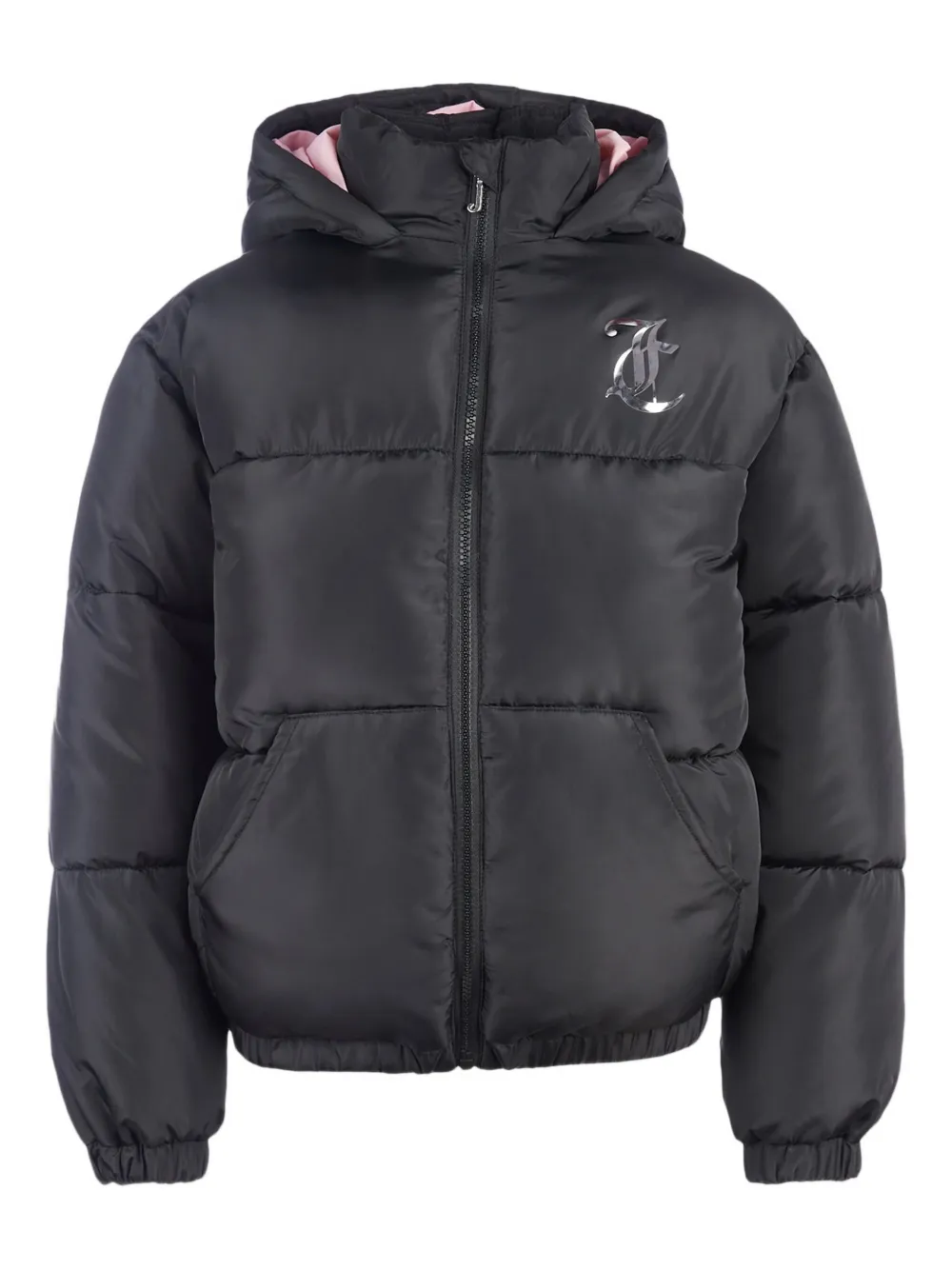 Juicy Couture Kids hooded puffer jacket | Black | Image 1