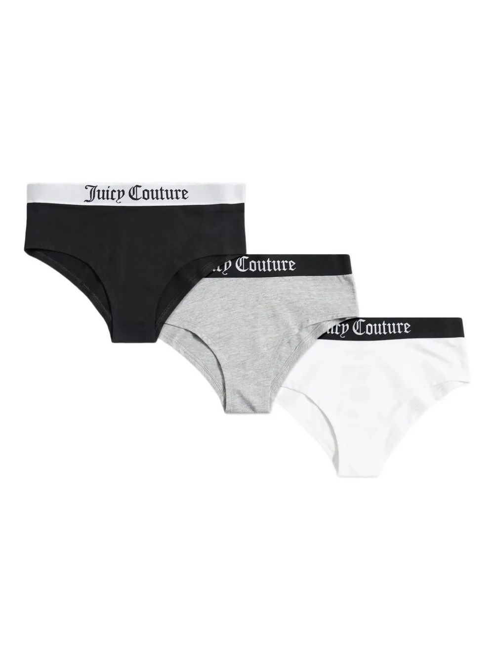 Juicy Couture Kids logo-band briefs (pack of three) | Black | Image 1