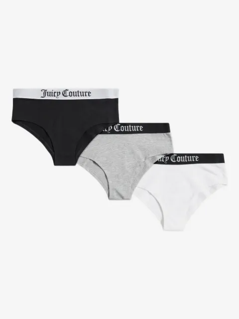 Juicy Couture Kids ropa interior con logo (pack de 3)