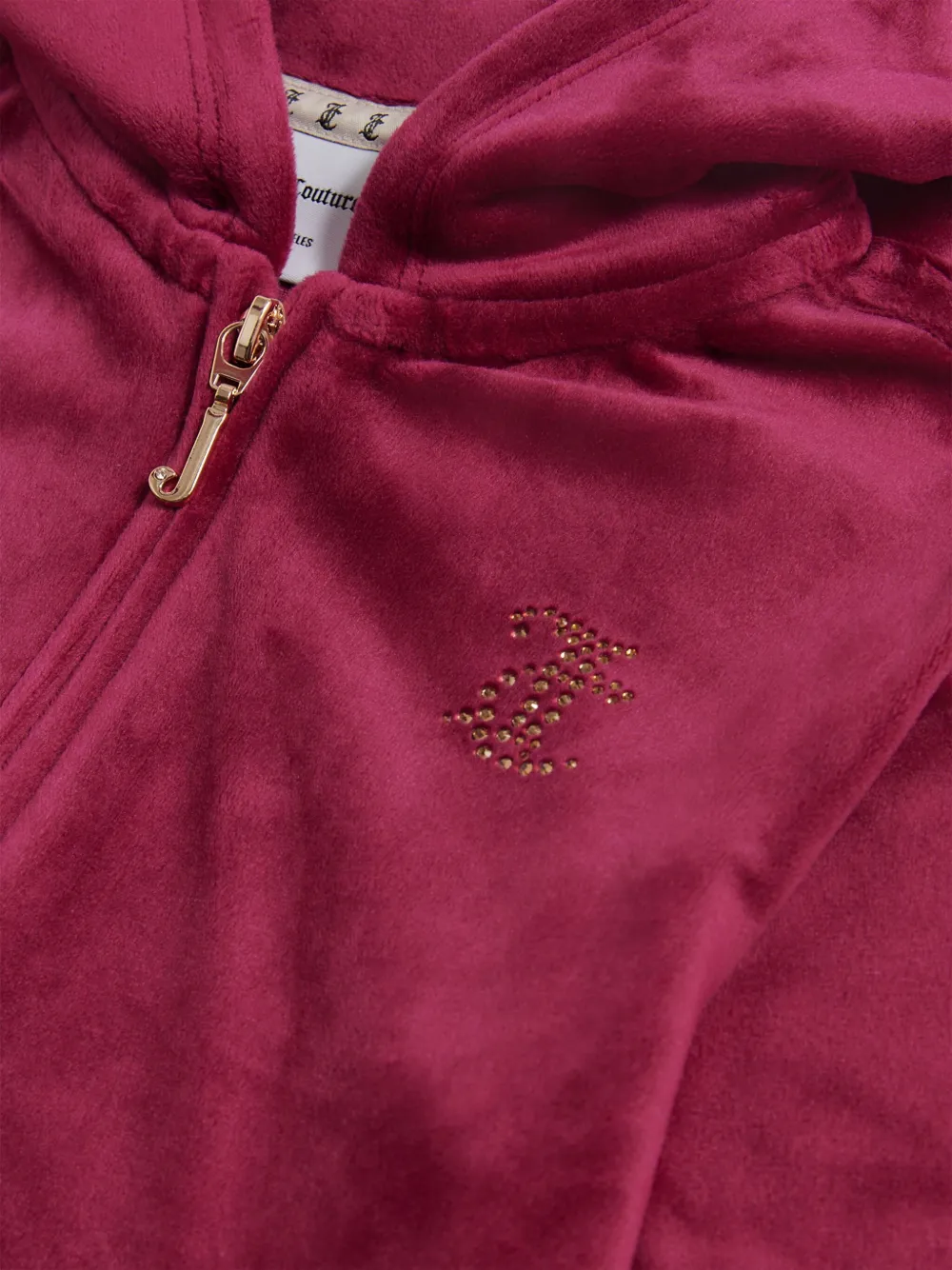Juicy Couture Hooded Zip-up Sweatshirt In Burgundy