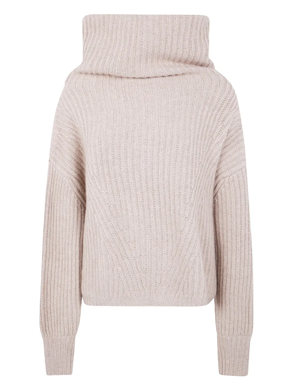 Kujten Yumi Ribbed Turtleneck Sweater In Neutral