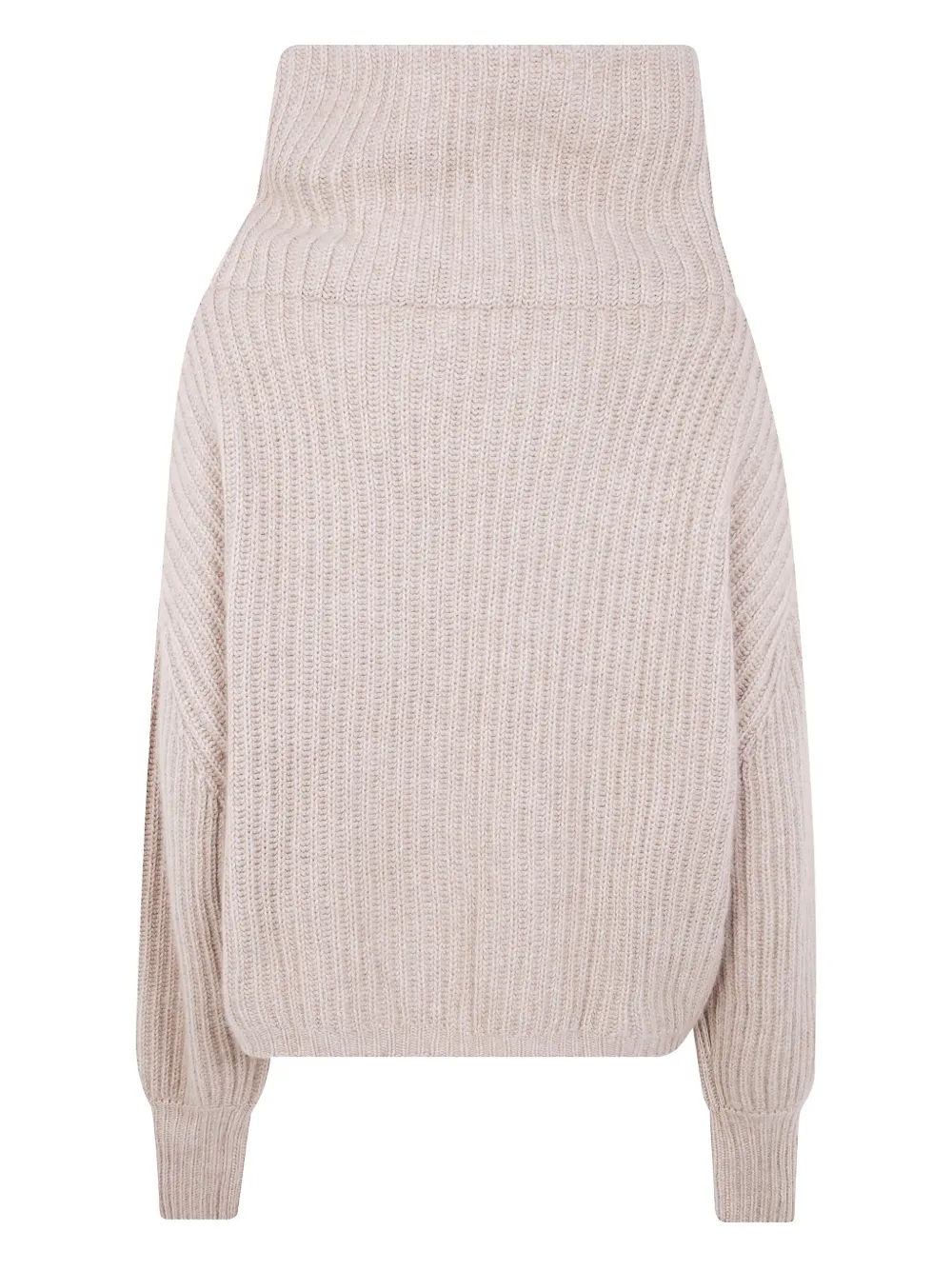 Kujten Yumi Ribbed Turtleneck Sweater In Neutral