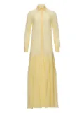 IL VOLO pleated shirt dress - Yellow