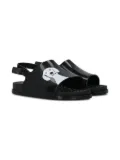 Melissa x10 CORSO COMO dog-print slingback sandals - Black