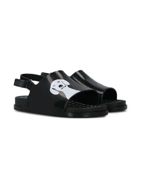 Melissa x10 CORSO COMO dog-print slingback sandals