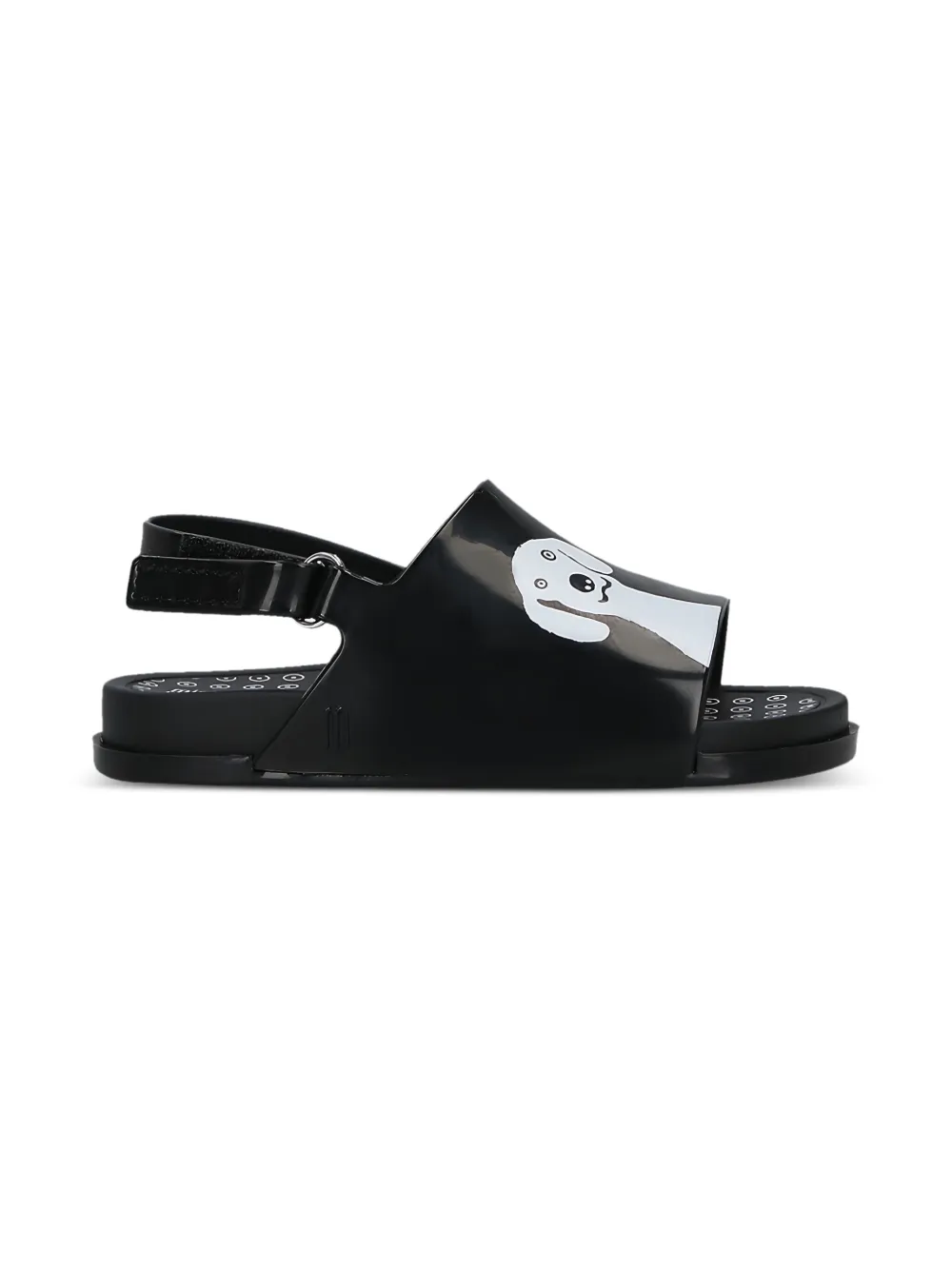 Melissa x10 CORSO COMO dog-print slingback sandals Zwart