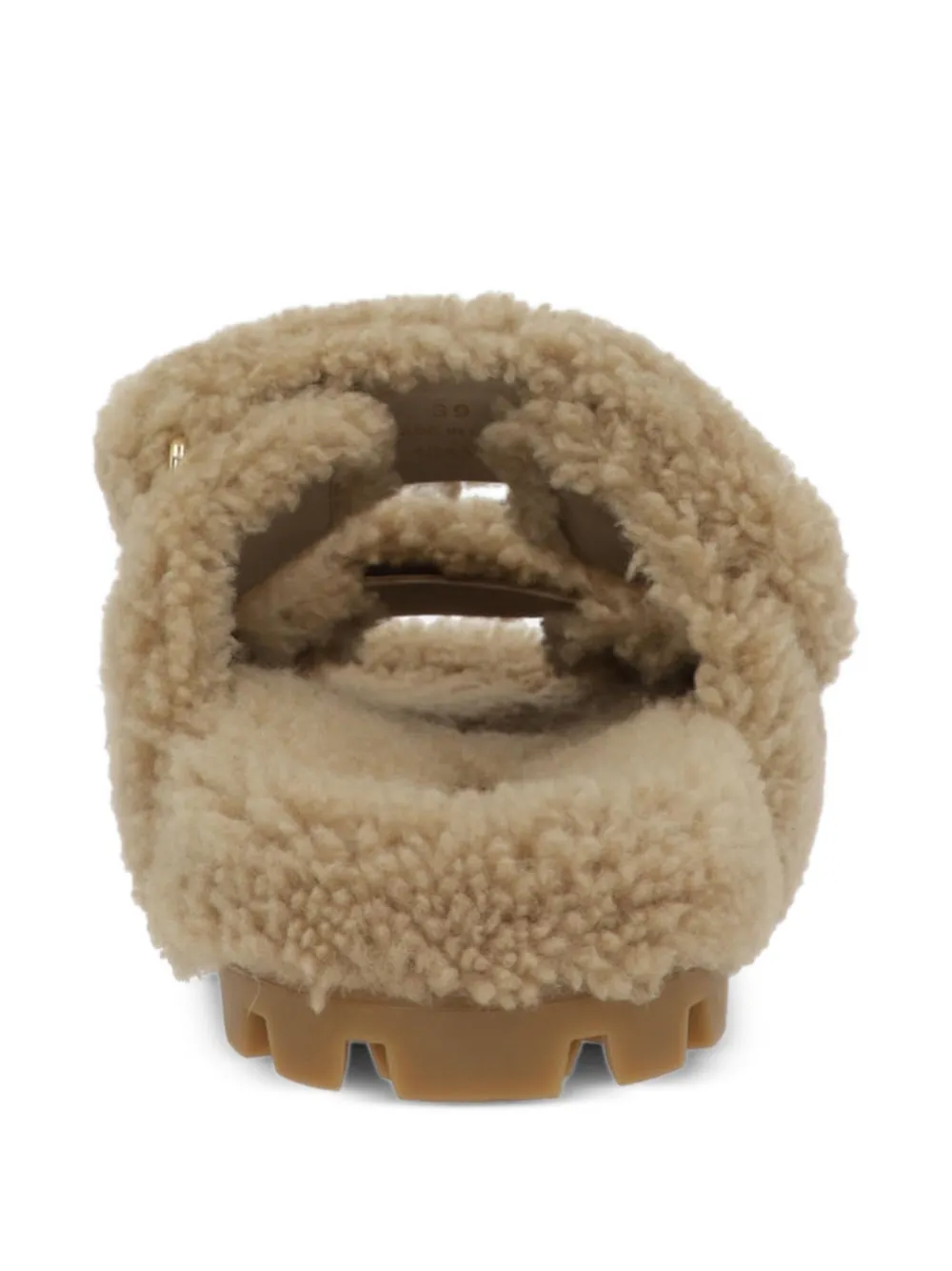 Miu Sandalen met logodetail Beige