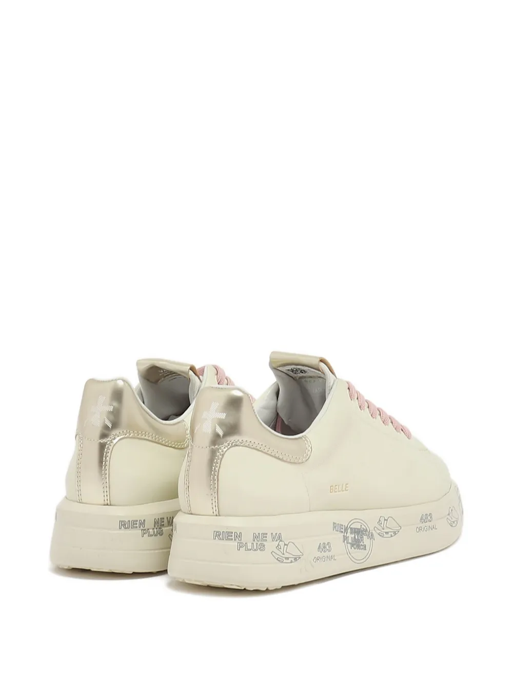 Premiata Metallic-detail Sneakers In White