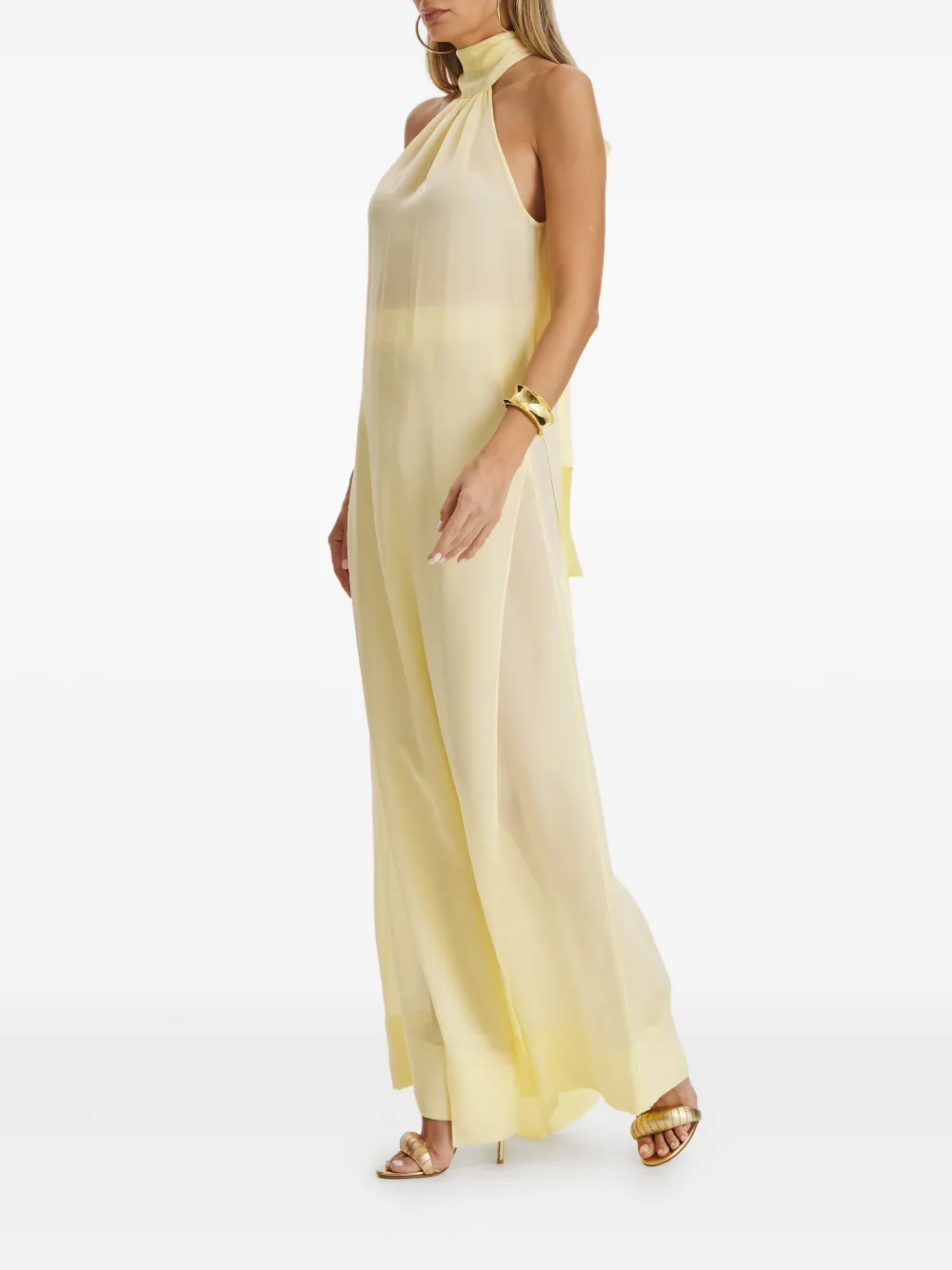 Il Volo Erin Bow-halter Top - Yellow 