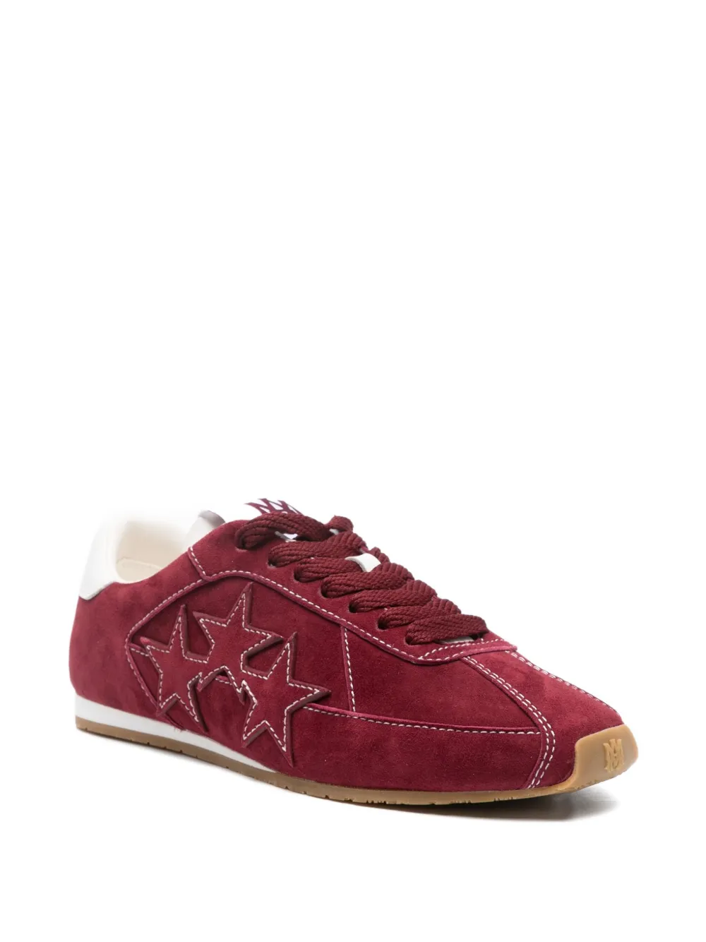 Amiri Pacific Flat Suede Sneakers In Burgundy