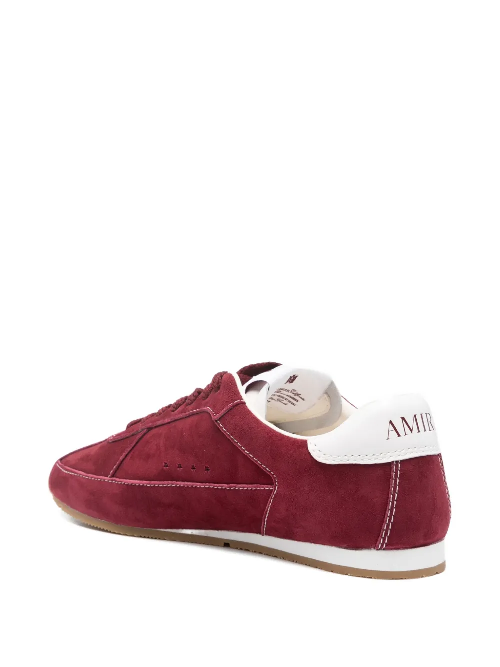 Amiri Pacific Flat Suede Sneakers In Burgundy