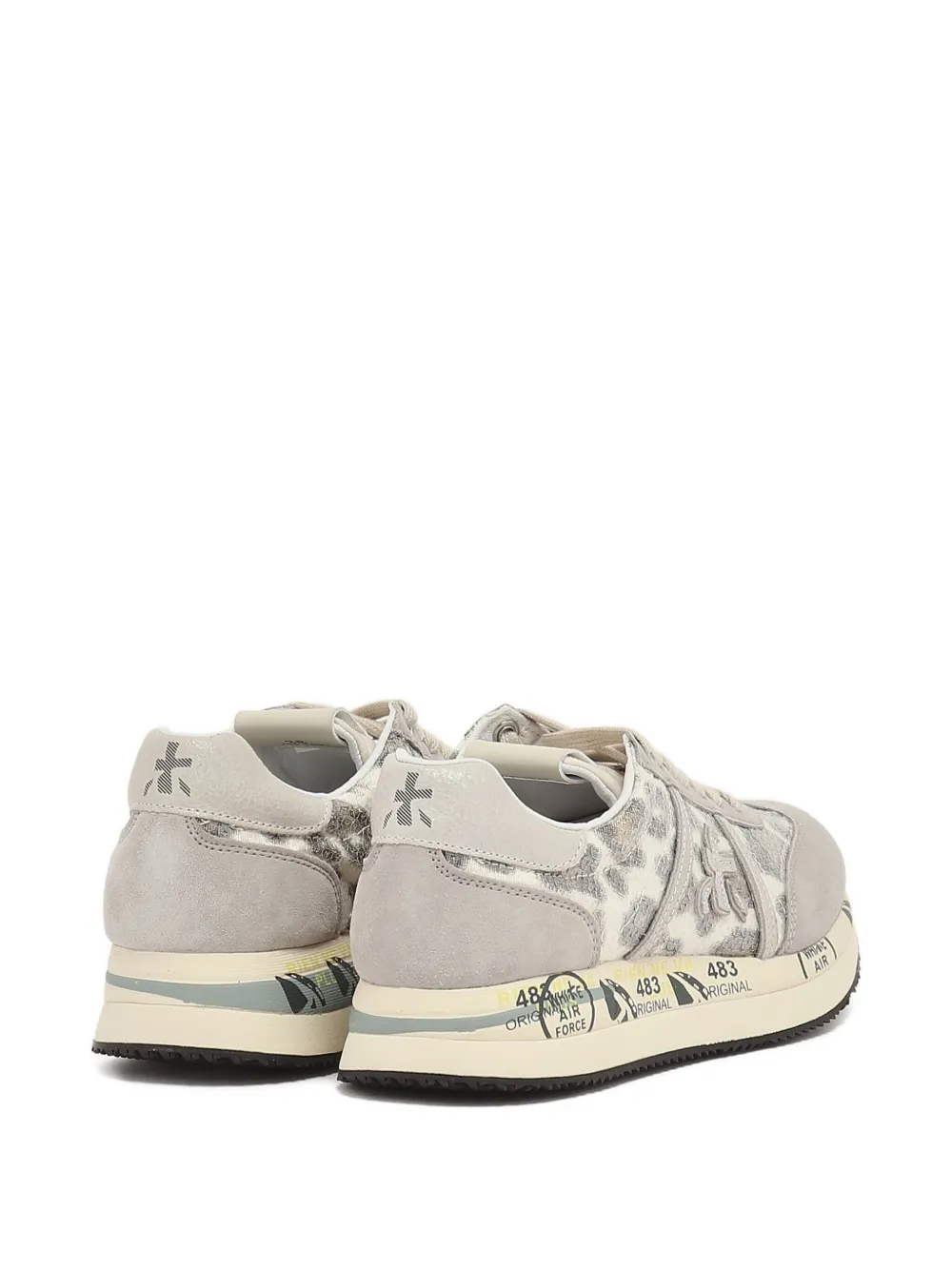 Premiata leopard-print suede sneakers Grey