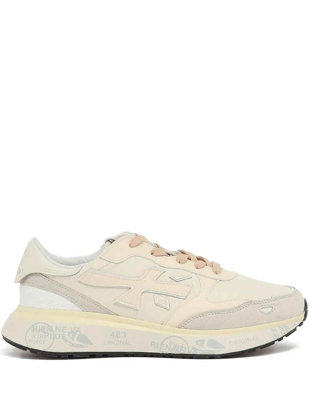 Premiata Lauryn 7788 leather-panel sneakers Neutrals