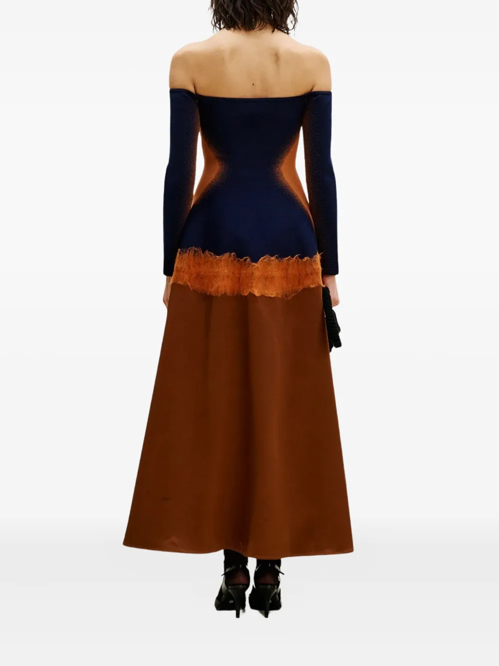 PH5 Off-shoulder midi-jurk Bruin