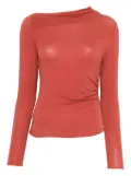 Niu draped side-seam sweater - Red