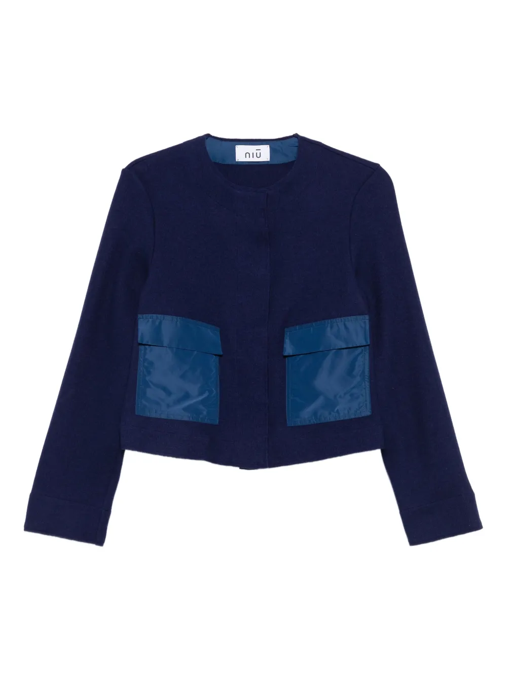 Niu patch-pocket bolero jacket | Blue | Image 1
