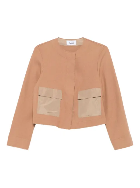 Niu patch-pocket bolero jacket