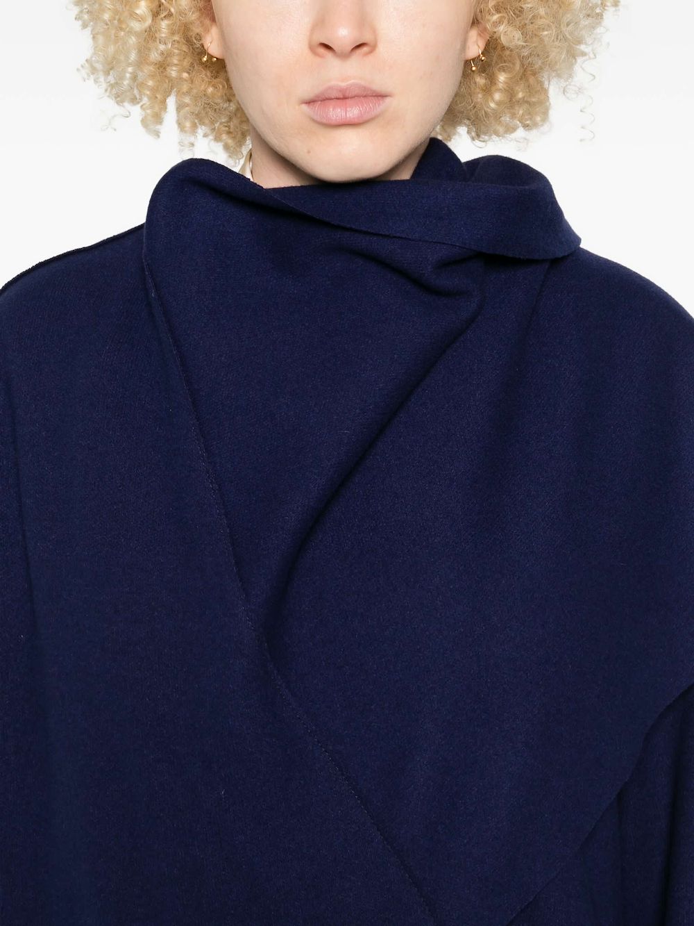 Niu Overjas met sjaal Blauw