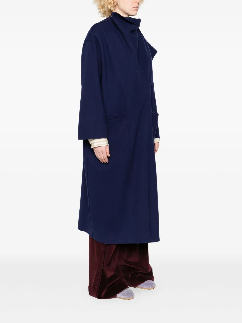 Niu Overjas met sjaal Blauw