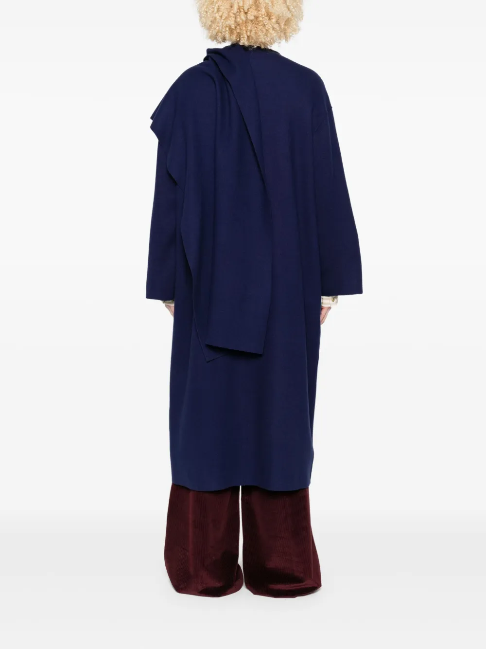 Niu Overjas met sjaal Blauw