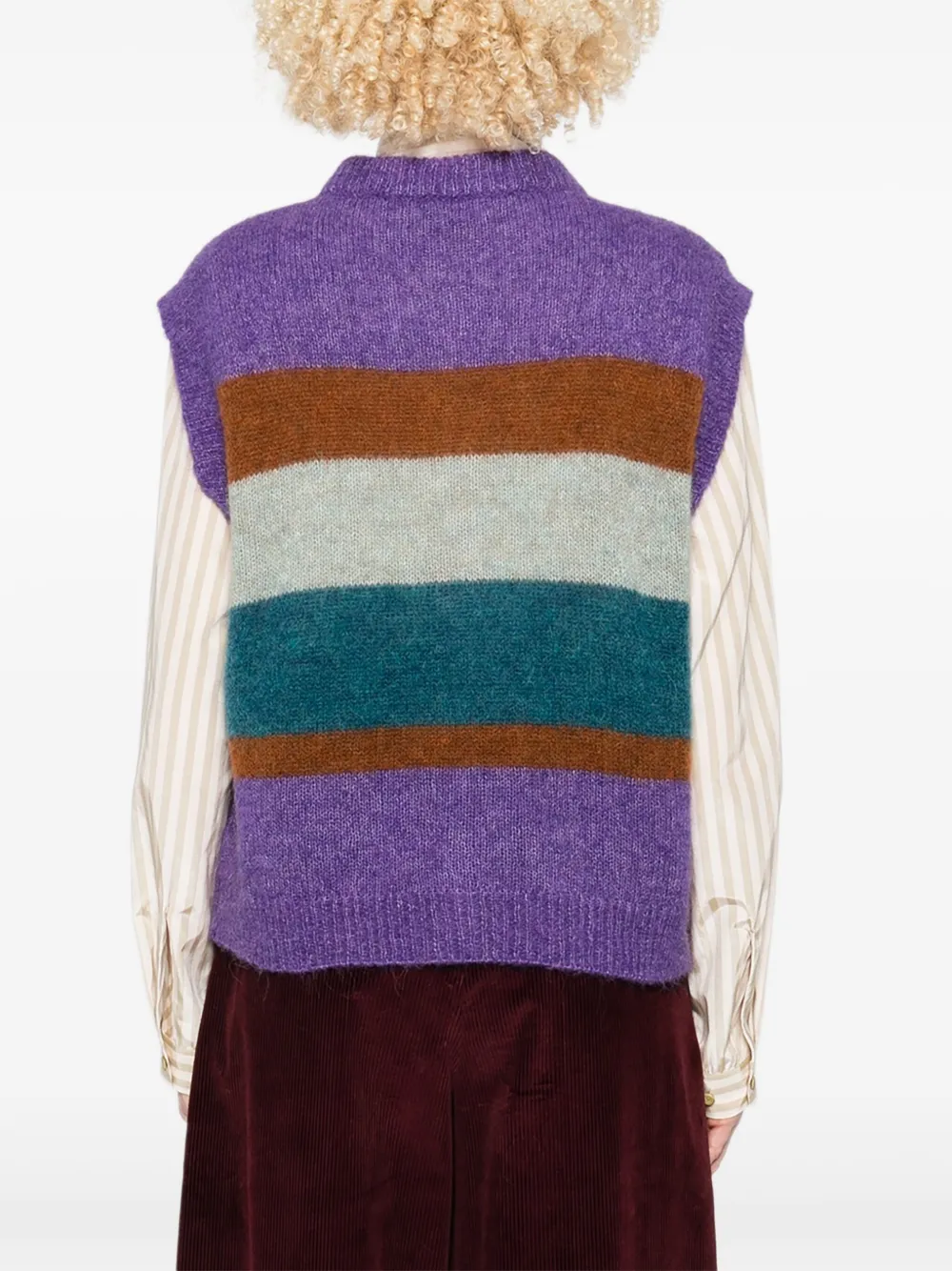 Niu Gestreept gilet Paars