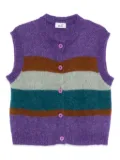 Niu stripe sleeveless gilet - Purple