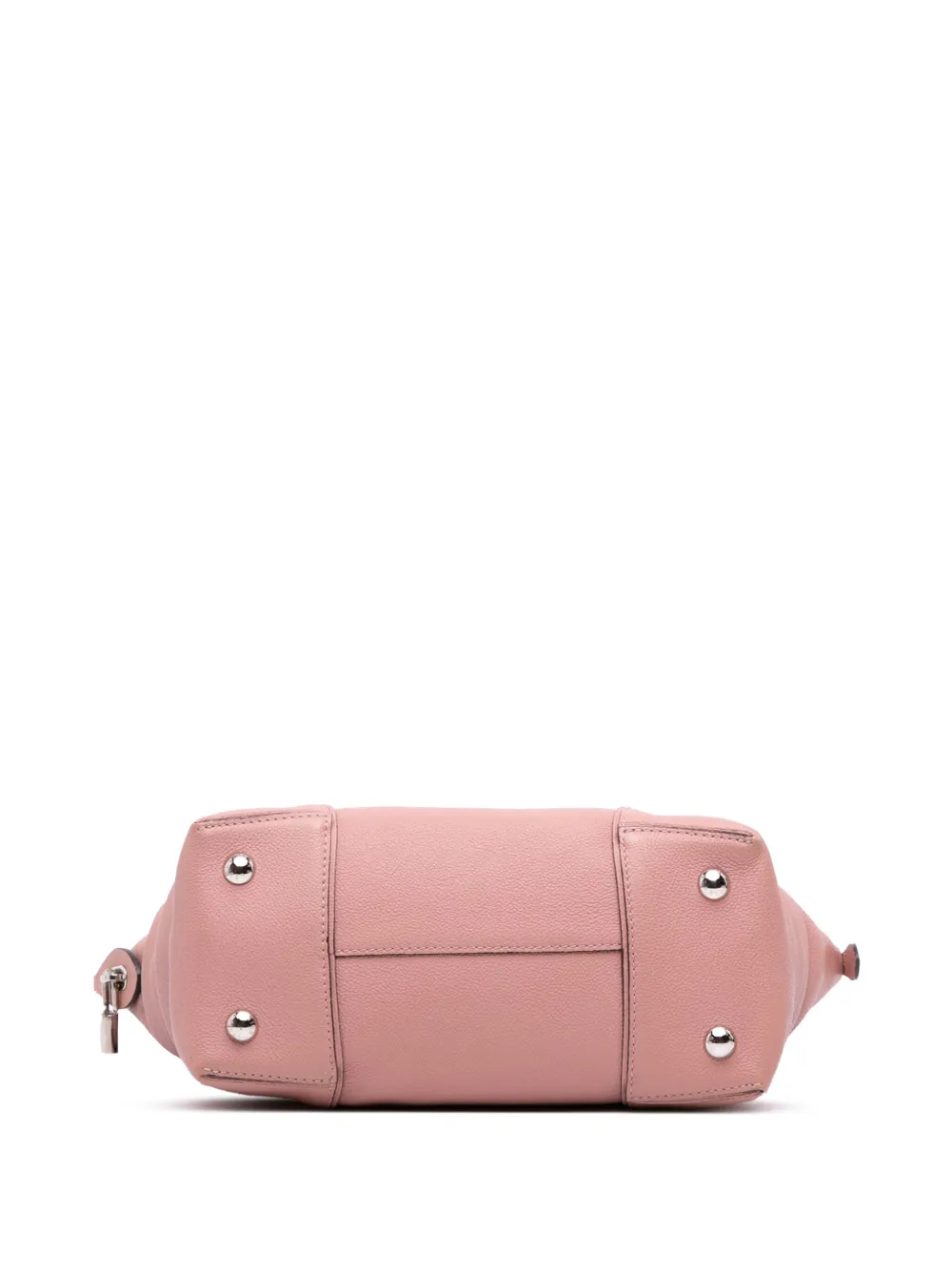 Pre-owned Louis Vuitton 2014-2025 Taurillon Soft Lockit Mm Satchel In Pink
