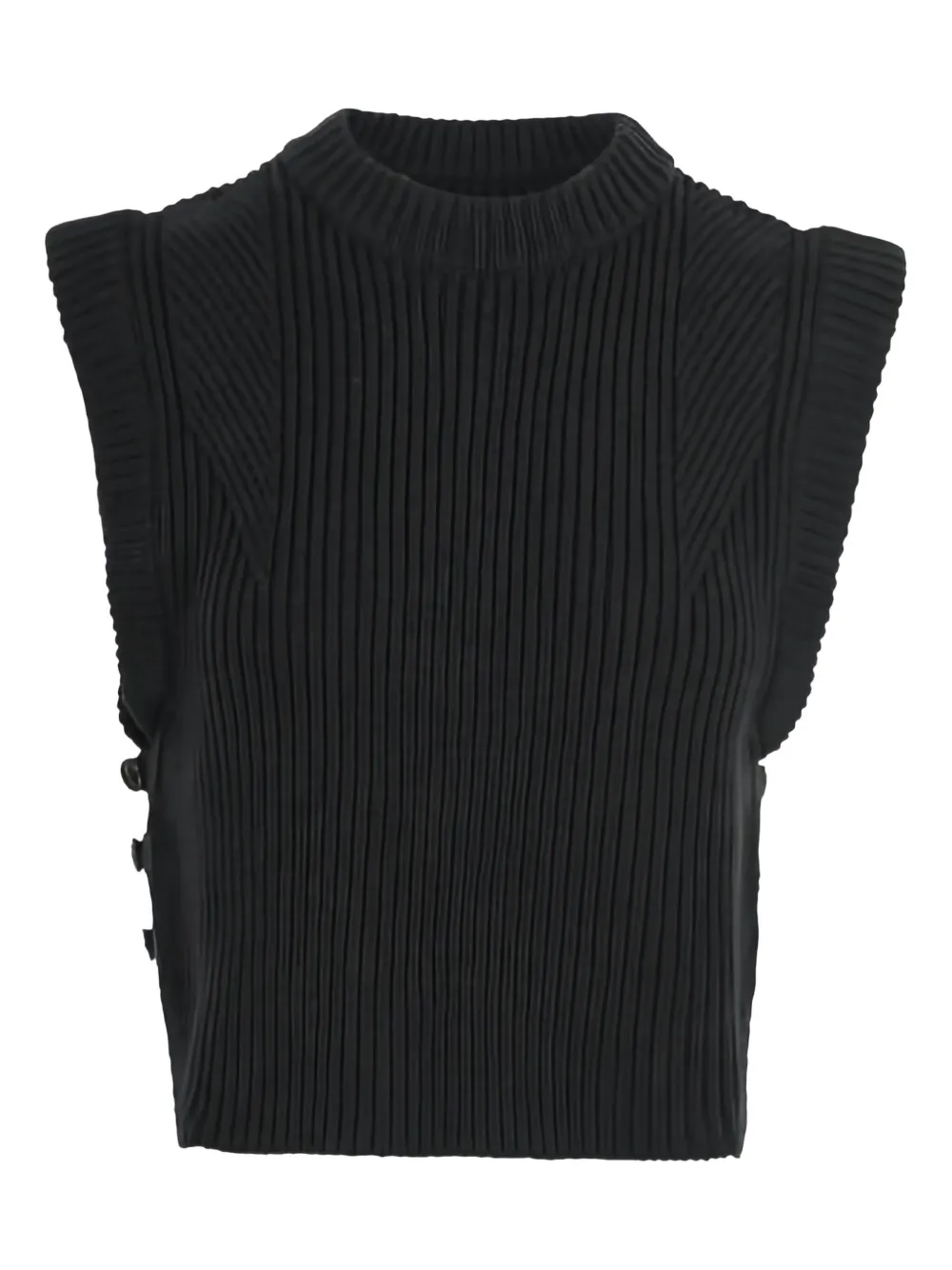 Soeur top de canalé con botones | verde | Image 1