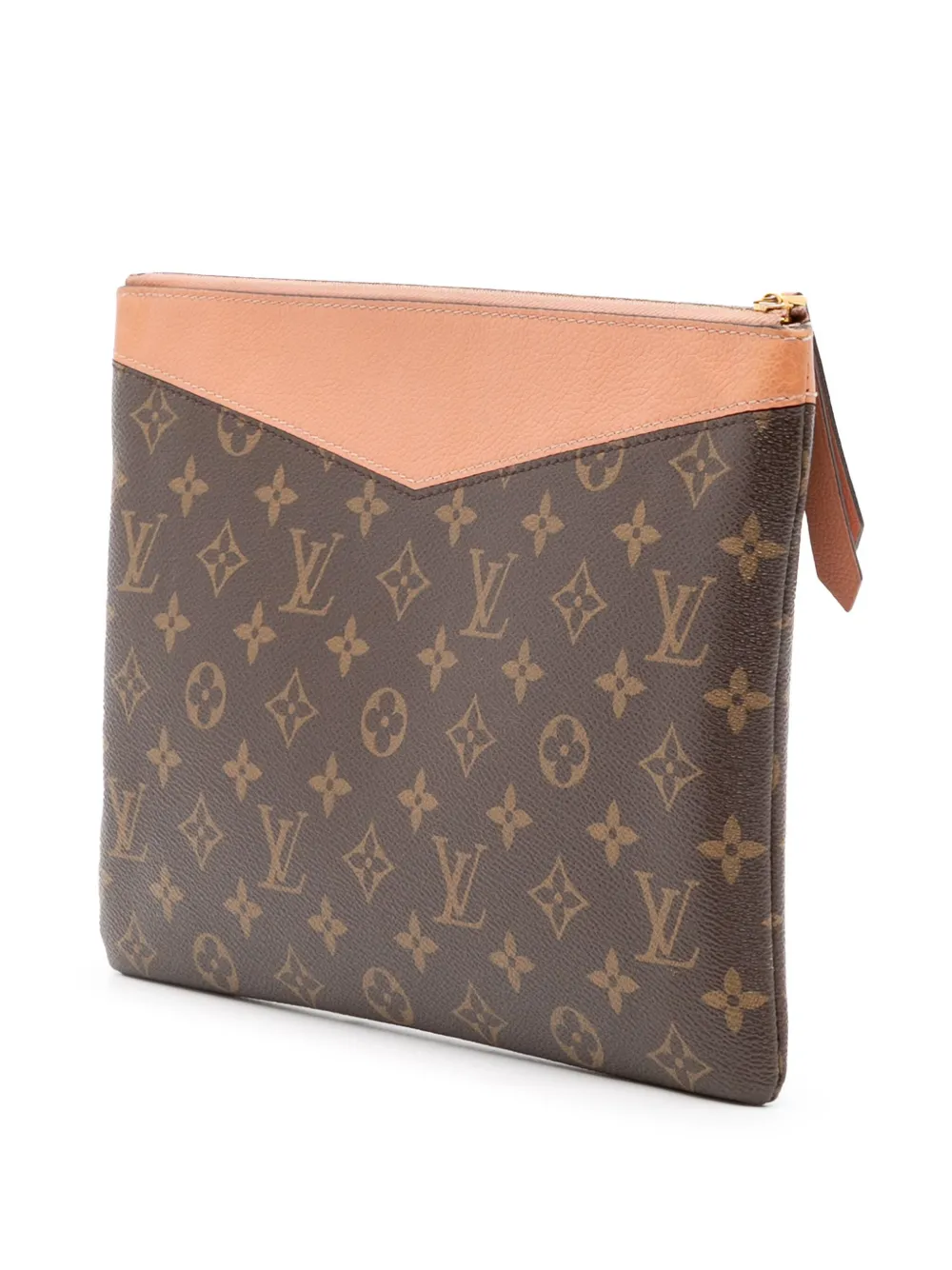 Pre-owned Louis Vuitton 2017 Monogram Daily Pouch Clutch Bag In Brown