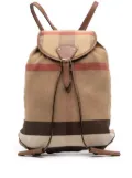 Burberry Pre-Owned 2000-2017 Mega Check Canvas Drawstring backpack - Brown