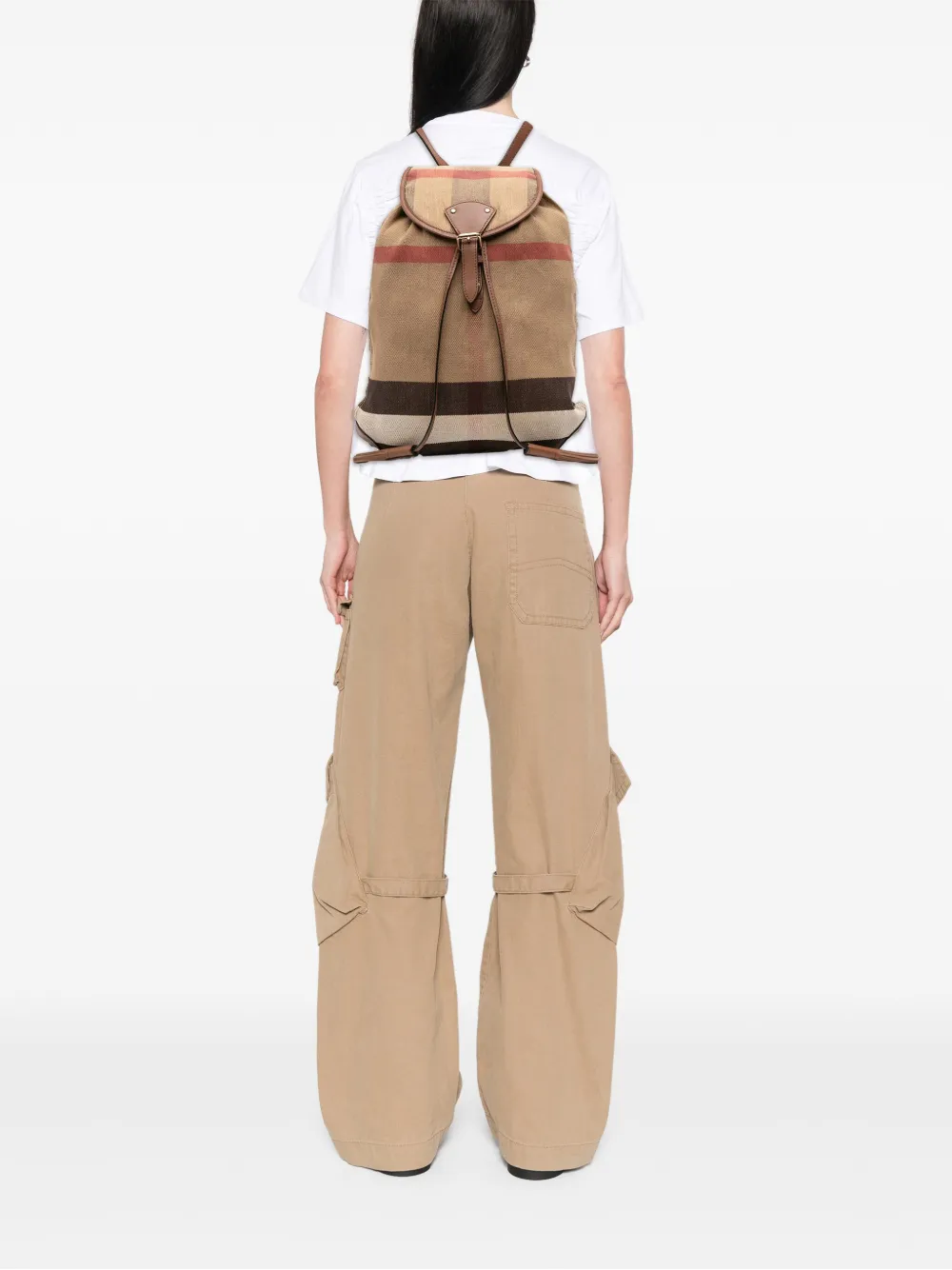 Burberry Pre-Owned 2000-2017 Mega Check Canvas Drawstring backpack | Pre-Owned | Image 2