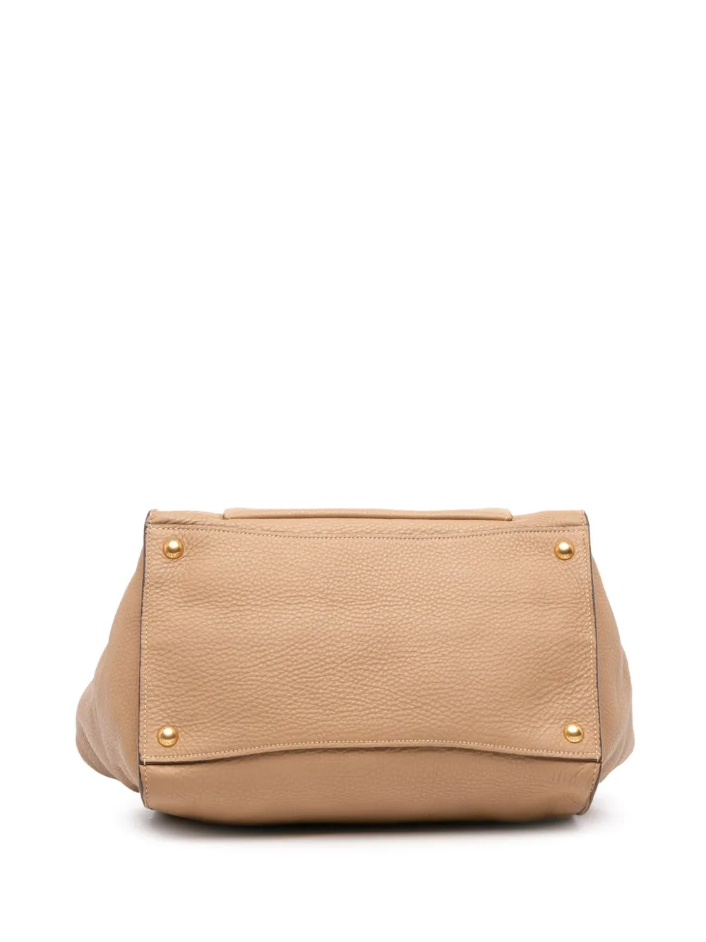 Pre-owned Prada 2013-2025 Vitello Phenix Shopping Tote Satchel In Brown