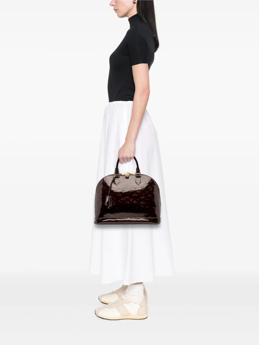 Louis Vuitton Pre-Owned 2014 Monogram Vernis Alma MM handbag | Pre-Owned | Image 2
