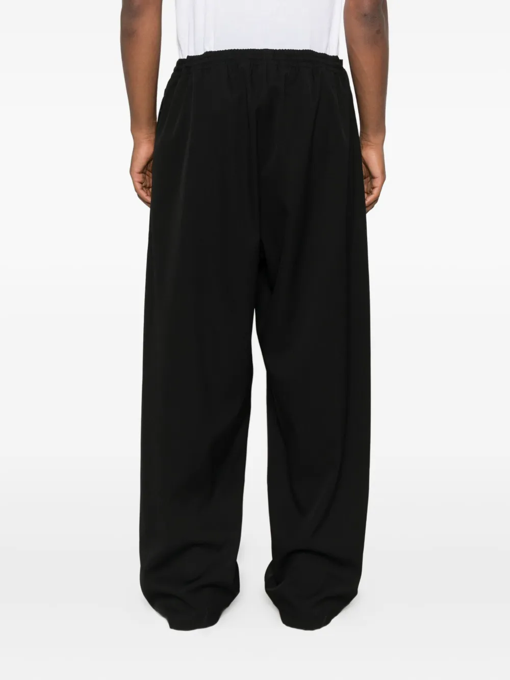 Balenciaga Elastic-waist Trousers In Black