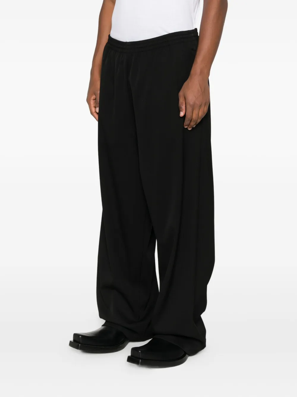 Balenciaga Elastic-waist Trousers In Black