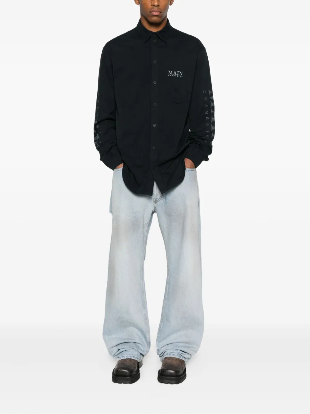 Balenciaga Main Character long-sleeved shirt - Zwart