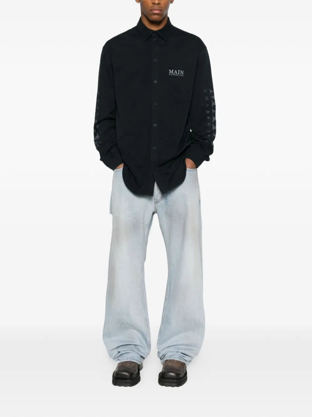Balenciaga Main Character long-sleeved Shirt | Black | FARFETCH