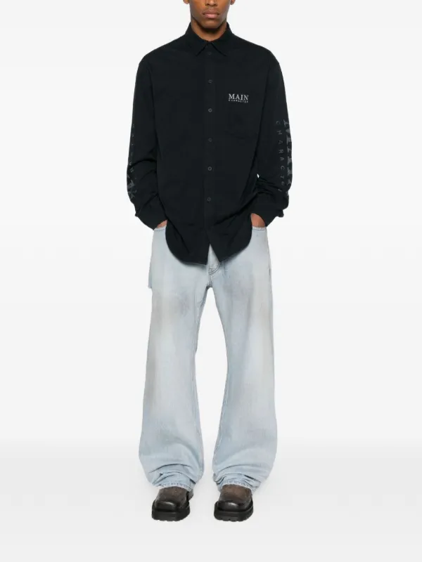 Balenciaga Main Character Artwork T-Shirt Sleeves Shirt - Black