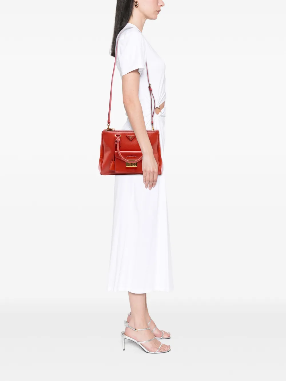 Prada Pre-Owned 2010-2025 Saffiano Vernice Front Pocket Galleria Double Zip satchel | Pre-Owned | Image 2
