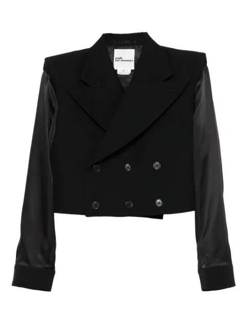 Noir Kei Ninomiya Doppelreihige Jacke mit Satinärmeln