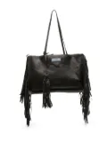 Prada Pre-Owned 2013-2025 Glace Calf Fringed Etiquette tote bag - Black