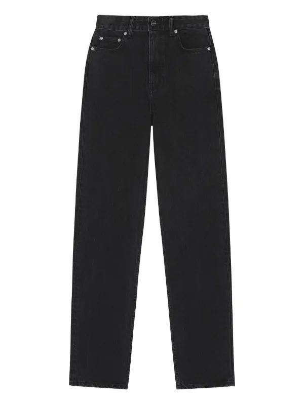 GANNI ストレートジーンズ | ブラック | FARFETCH JP