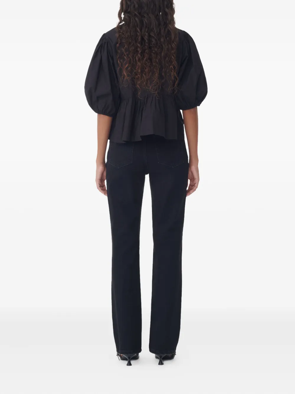 GANNI Straight jeans Zwart