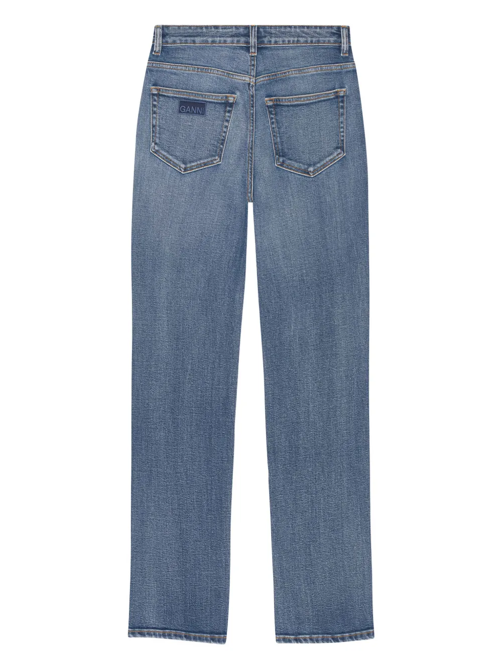 GANNI Stretch katoenen jeans Blauw